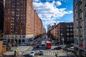 Street traffic and buildings in Chelsea - New York, USA