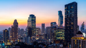 Night of the Metropolitan Bangkok City downtown cityscape urban skyline tower Thailand  - Cityscape Bangkok city Thailand