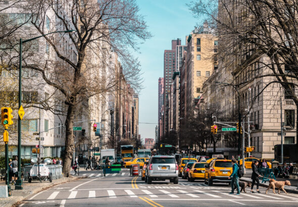 Streets and Buildings of Upper East Site of Manhattan, New York